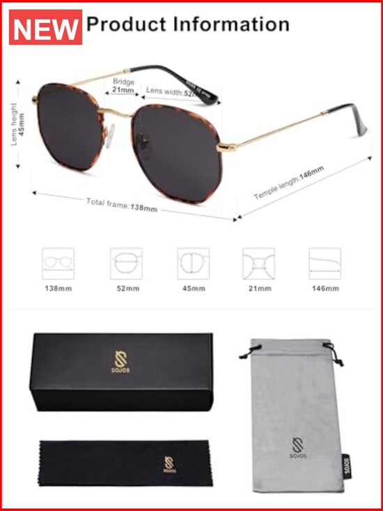 Square Polarized Sunglasses with UV400 TAC Lenses main image 2